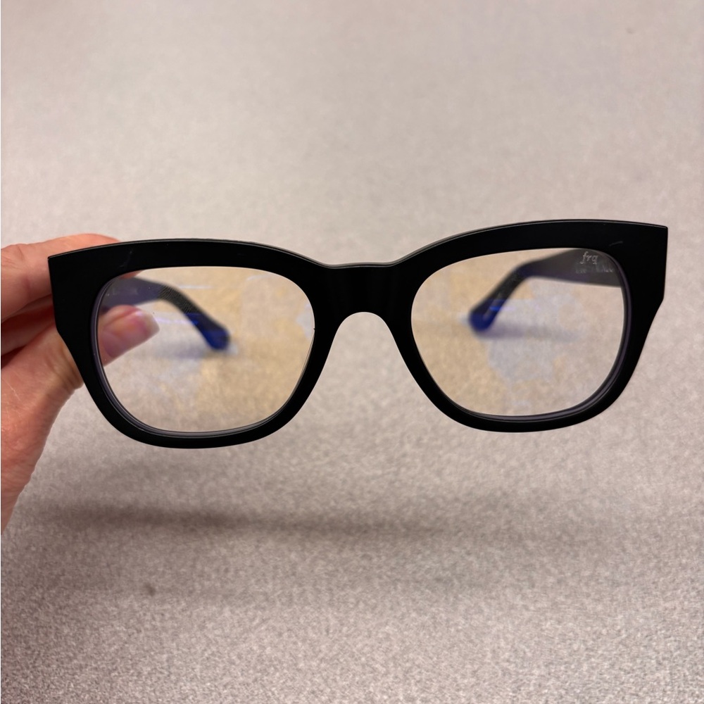 Chic Black Square Bluelight Glasses
